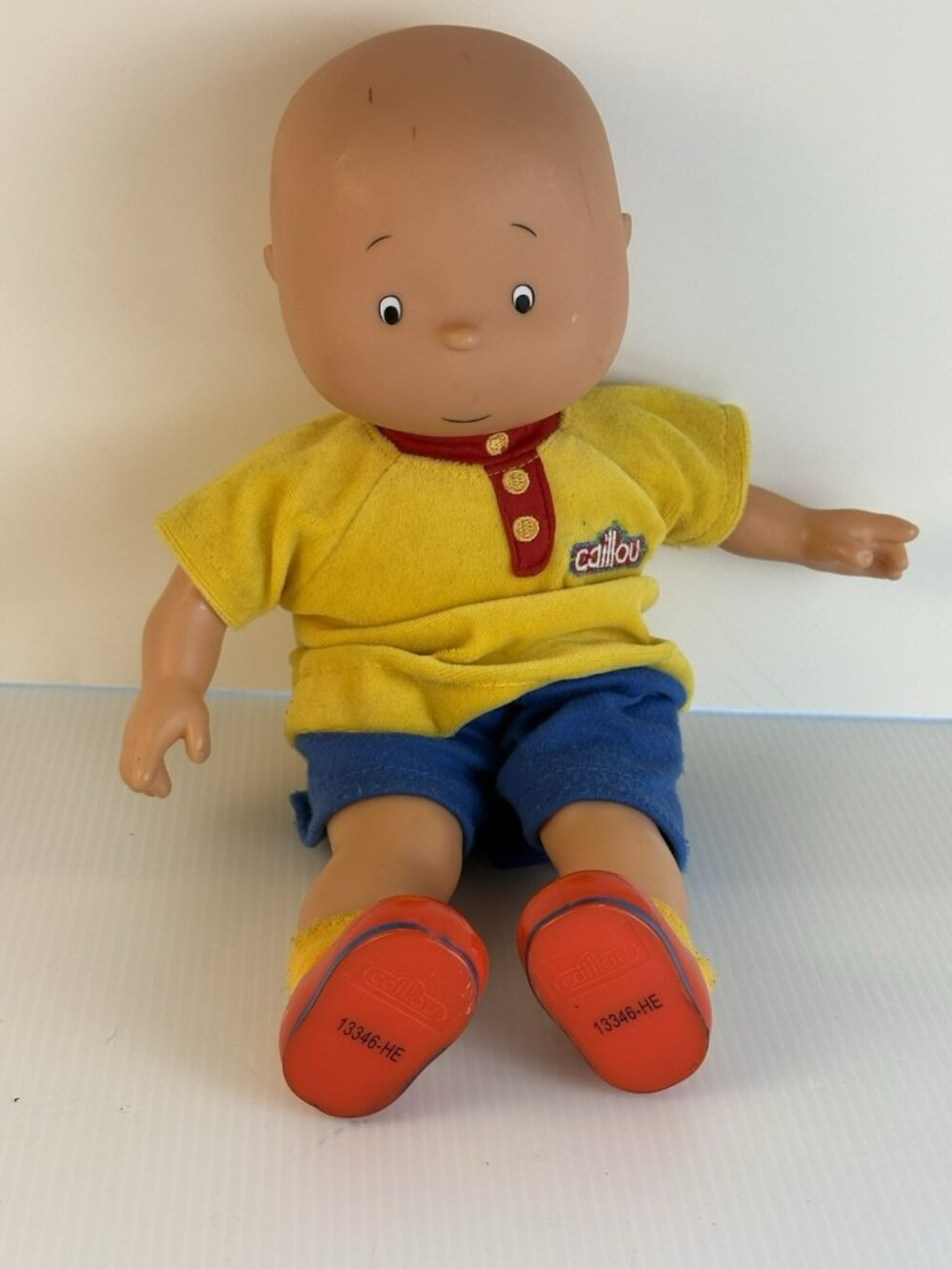 Caillou Classic Friend Doll Hard Head Soft Plush Vinyl PBS 14" Famosa Circa 2012